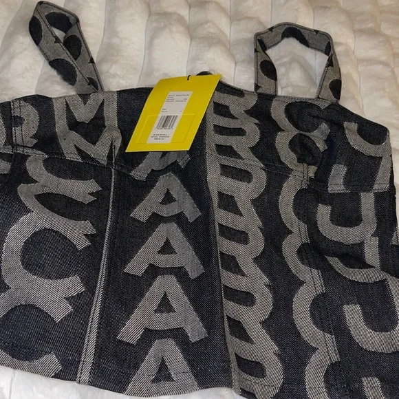 Marc Jacob’s signature black and grey denim halter top size 10 - Picture 5 of 7